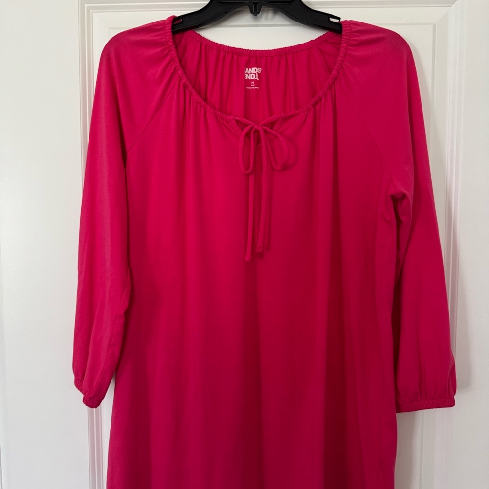 Lands' End Knit 3/4 Sleeved Peasant Top